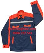 Bảo hộ lao động trung hiếu  ÁO BẢO HỘ PHỐI MÀU TÍM THAN CAM TH021