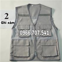 Bảo hộ lao động trung hiếu ÁO GILE TÚI HỘP MÀU GHI