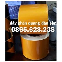 Băng dính phản quang dán sàn màu vàng bản 10cm