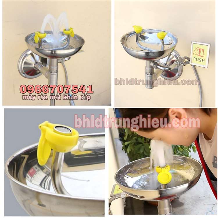 Bồn rửa mắt khẩn cấp gắn tường